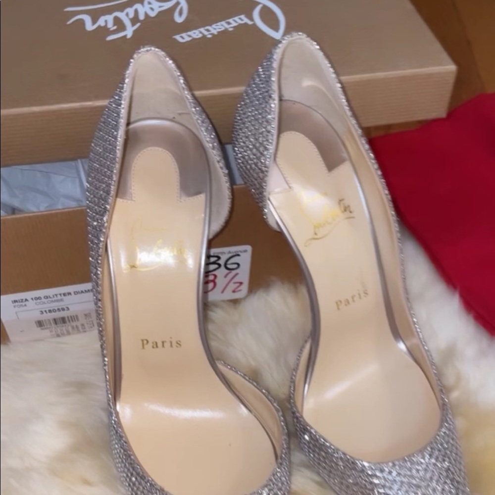 Authentic Christian Louboutin glitter Iriza